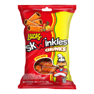 LUCAS SKWINKLES CHUNKS 70G Kẹo me xoài ớt