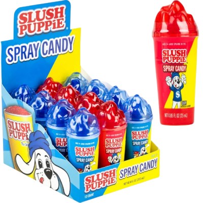 SLUSH PUPPIE SPRAY CANDY 0.84 FL OZ 12CT Kẹo xịt Slush Puppy