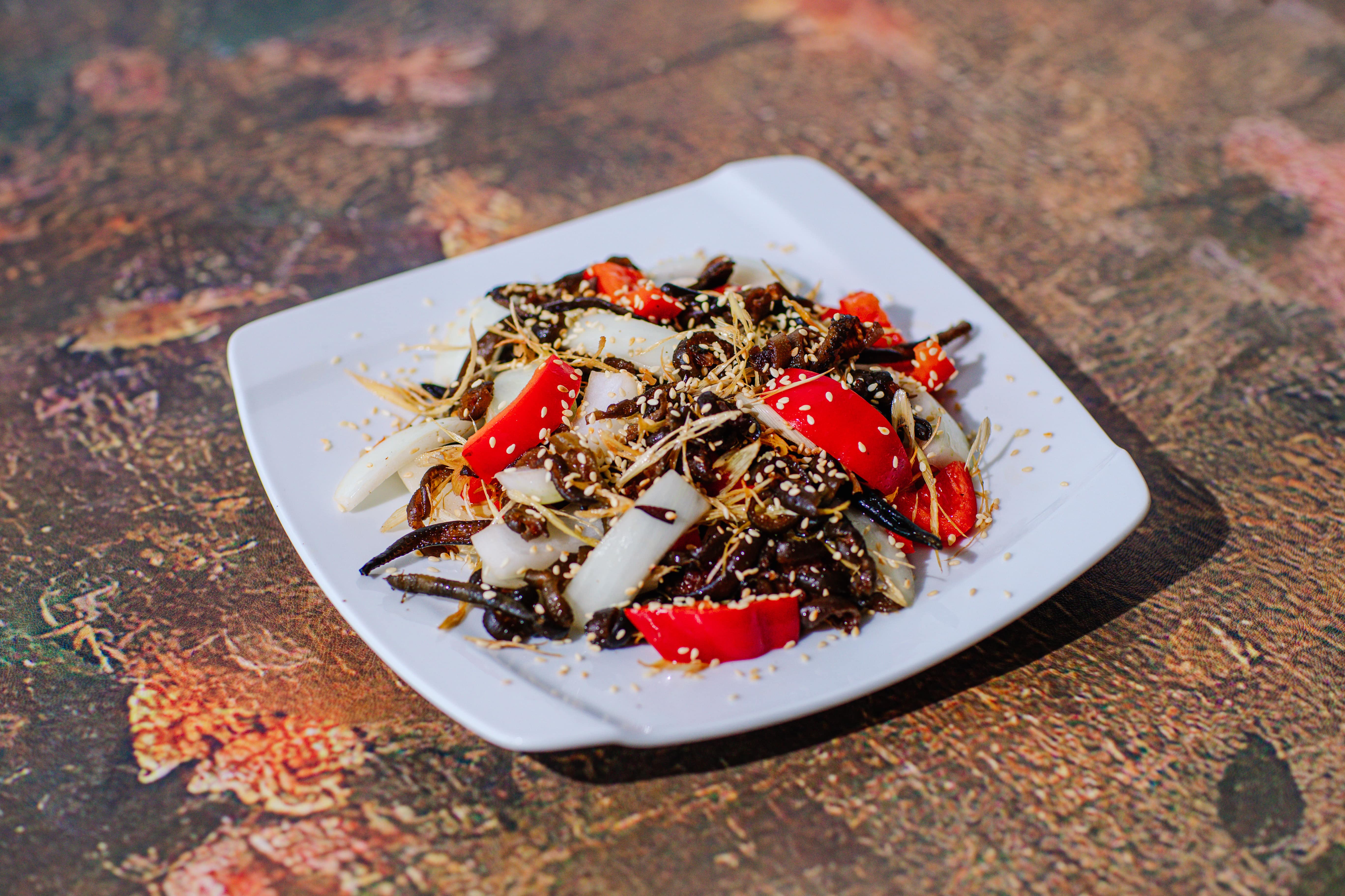 Tảo xoắn xào xả ớt (Stir-friend spirulina with chili pepper)