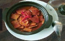 Nấm đùi gà sốt ngũ vị  (King oyster mushroom with wuxiang fen sauce)